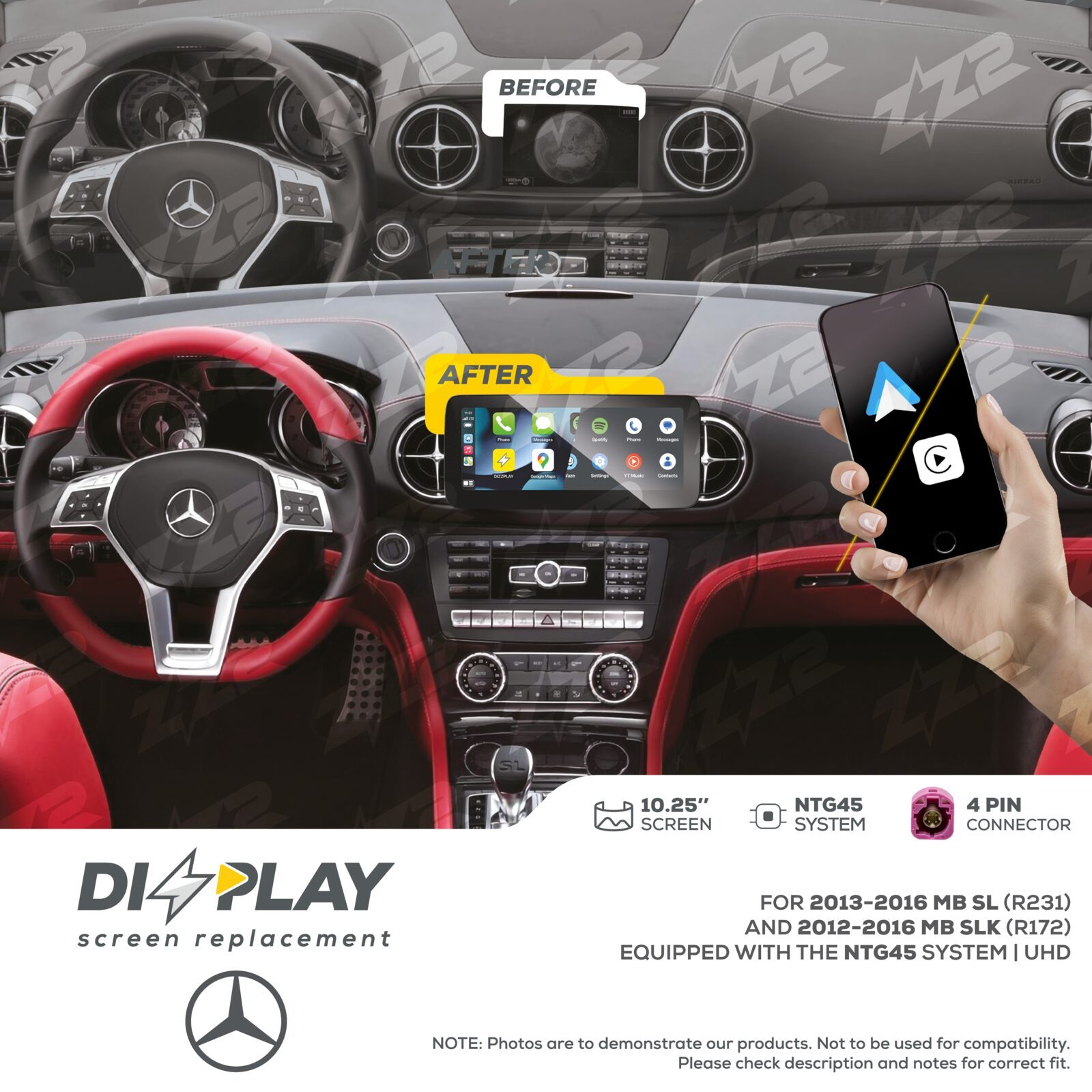 ZZ-2 DIZZPLAY Mercedes-Benz SL R231 2013-2016 / SLK R172 2012-2016